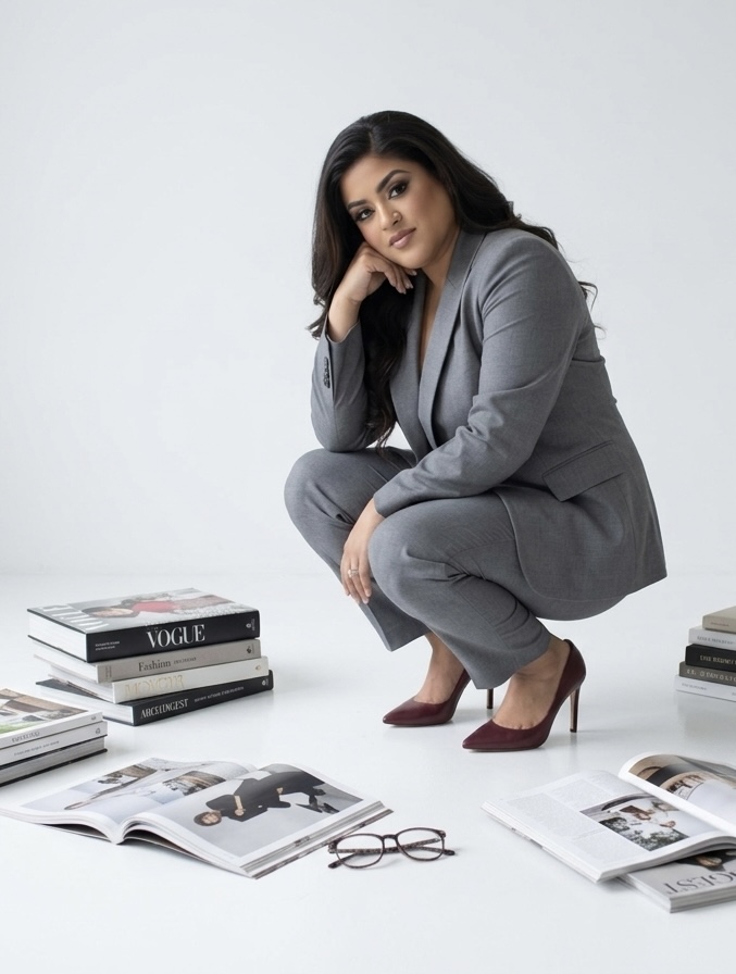 Editorial portrait of Jessica M. Reese in a grey suit