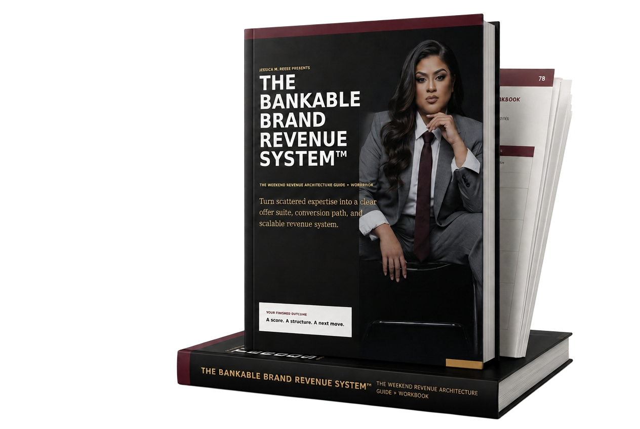 The Bankable Brand Revenue System guide and workbook mockup